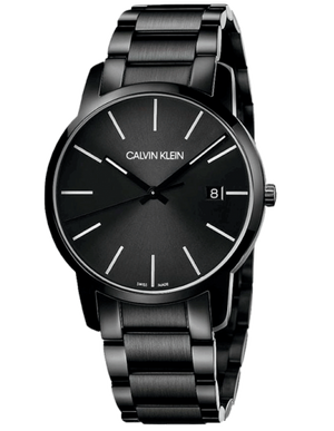 Calvin Klein City Quartz Black Dial Black Steel Strap Watch for Men - K2G2G4B1