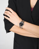 Calvin Klein Stately Black Dial Silver Steel Strap Watch for Women - K3G23121