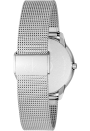 Calvin Klein Minimal White Dial Silver Mesh Bracelet Watch for Women - K3M2212Y