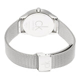 Calvin Klein Minimal Grey Dial Silver Mesh Bracelet Watch for Women - K3M221Y3