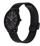 Calvin Klein Minimal Black Dial Black Mesh Bracelet Watch for Women - K3M22421