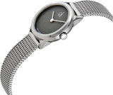 Calvin Klein Minimal Grey Dial Silver Mesh Bracelet Watch for Women - K3M2312X