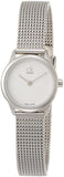 Calvin Klein Minimal White Dial Silver Mesh Bracelet Watch for Women - K3M2312Y