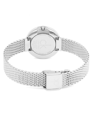 Calvin Klein Firm White Dial Silver Mesh Bracelet Watch for Women - K3N23126