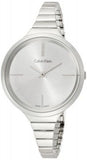 Calvin Klein Lively Silver Dial Silver Steel Strap Watch for Women - K4U23126