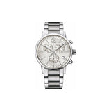 Calvin Klein Post Minimal White Dial Silver Steel Strap Watch for Men - K7627126