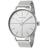 Calvin Klein Even Quartz White Dial Silver Steel Strap Watch for Women - K7B21126