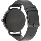 Calvin Klein Even Maroon Dial Black Leather Strap Watch for Men - K7B214CP