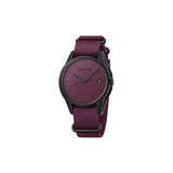 Calvin Klein Tone Maroon Dial Maroon NATO Strap Watch for Men - K7K514UP