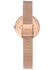 Calvin Klein Authentic Silver Dial Rose Gold Mesh Bracelet Watch for Women - K8G23626