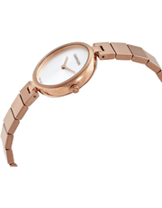 Calvin Klein Authentic White Dial Rose Gold Steel Strap Watch for Women - K8G23646