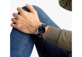 Calvin Klein High Noon Quartz Blue Dial Black Leather Strap Watch for Men - K8M211CN