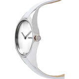 Calvin Klein Rebel White Dial White Leather Strap Watch for Women - K8P231L6