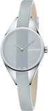 Calvin Klein Rebel Grey Dial Grey Leather Strap Watch for Women - K8P231Q4