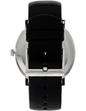 Calvin Klein Posh Silver Dial Black Leather Strap Watch for Men - K8Q311C6