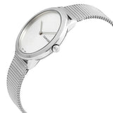 Calvin Klein Minimal SIlver Dial Silver Mesh Bracelet Watch for Women - K3M221Y6