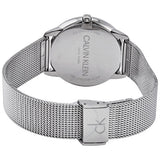 Calvin Klein Minimal Silver Dial Silver Mesh Bracelet Watch for Men - K3M211Y6