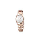 Calvin Klein Dainty Diamonds Silver Dial Rose Gold Steel Strap Watch for Women - K7L2364T