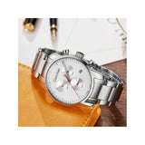 Calvin Klein City Chronograph White Dial Silver Steel Strap Watch for Men - K2G271Z6