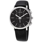 Calvin Klein Posh Black Dial Black Leather Strap Watch for Men - K8Q371C1