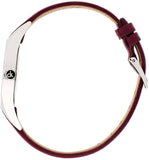 Calvin Klein Rebel Blue Maroon Dial Maroon Leather Strap Watch for Women - K8P231UN