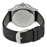 Calvin Klein Skirt Chronograph Black Dial Black Leather Strap Watch for Men - K2U291C1