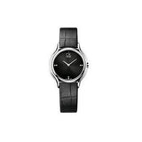 Calvin Klein Skirt Black Dial Black Leather Strap Watch for Women - K2U231CS