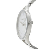 Calvin Klein Graphic White Dial Silver Steel Strap Watch for Women - K7E23146