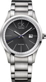 Calvin Klein Bold Black Dial Silver Steel Strap Watch for Men - K2246107