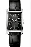 Calvin Klein Window Black Dial Black Leather Strap Watch for Men - K2M23107