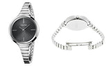 Calvin Klein Lively Black Dial Silver Steel Strap Watch for Women - K4U23121