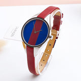 Calvin Klein Rebel Blue Maroon Dial Maroon Leather Strap Watch for Women - K8P231UN