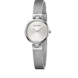 Calvin Klein Authentic White Dial Silver Mesh Bracelet Watch for Women - K8G23126