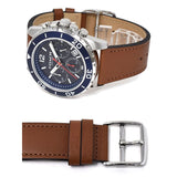 Coach Kent Blue Dial Brown Leather Strap Watch for Men - 14602560