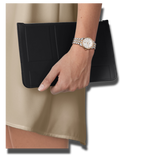 Tissot T Classic Carson Premium White Dial Two Tone Steel Strap Watch for Women - T122.207.22.031.00