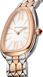 Bvlgari Serpenti Seduttori White Dial Two Tone Steel Strap Watch for Women - SERPENTI103277