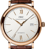 IWC Portofino Automatic White Dial Brown Leather Strap Watch for Men - IW356504