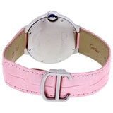 Cartier Ballon Bleu De Cartier Pink Dial Pink Leather Strap Watch for Women - WSBB0007