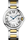 Cartier Ballon Bleu De Cartier Silver Dial Two Tone Steel Strap Watch for Men - W2BB0031