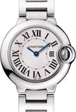 Cartier Ballon Bleu De Cartier White Dial Silver Steel Strap Watch for Women - W69010Z4