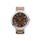 Cartier Ballon Bleu de Cartier Brown Dial Two Tone Steel Strap Watch for Men - W6920032