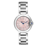 Cartier Ballon Bleu de Cartier Pink Dial Silver Steel Strap Watch for Women - W6920038