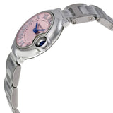 Cartier Ballon Bleu de Cartier Pink Dial Silver Steel Strap Watch for Women - W6920038