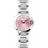 Cartier Ballon Bleu de Cartier Pink Dial Silver Steel Strap Watch for Women - W6920038