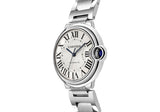 Cartier Ballon Bleu De Cartier Silver Dial Silver Steel Strap Watch for Women - WSBB0048