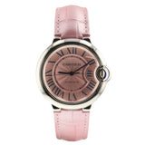 Cartier Ballon Bleu De Cartier Pink Dial Pink Leather Strap Watch for Women - WSBB0007