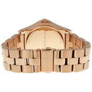 Marc Jacobs Rivera White Dial Rose Gold Steel Strap Watch for Women - MBM3135