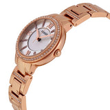 Fossil Virginia White Dial Rose Gold Steel Strap Watch for Women - ES3284