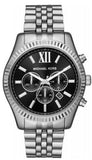 Michael Kors Runway Chronograph Black Dial Silver Steel Strap Watch For Women - MK5708