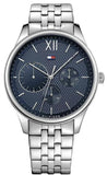 Tommy Hilfiger Damon Chronograph Blue Dial Silver Steel Strap Watch for Men - 1791416